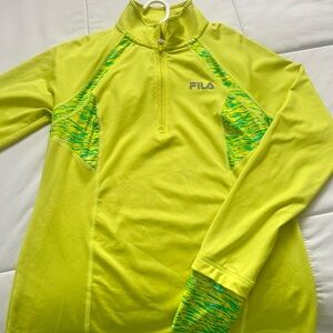 Fila Neon Yellow Running Top